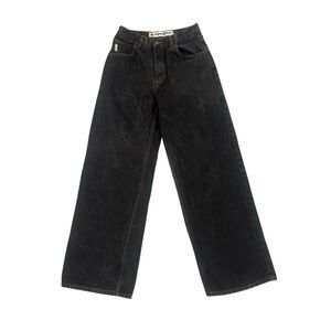 VTG 90s Y2K Freeworld Denim Jeans Baggy 10.5" Wide Leg Men's 28 X 31 Black